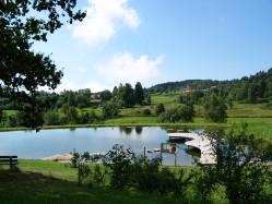St.Englmar - Blick vom Kurpark auf den Naturbadesee St.Englmar - Blick vom Kurpark auf den Naturbadesee